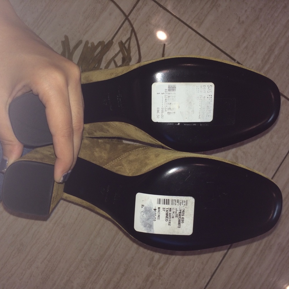 NIB Saint Laurent Fringed "Babies" Ankle Boots - Picture 7 of 8